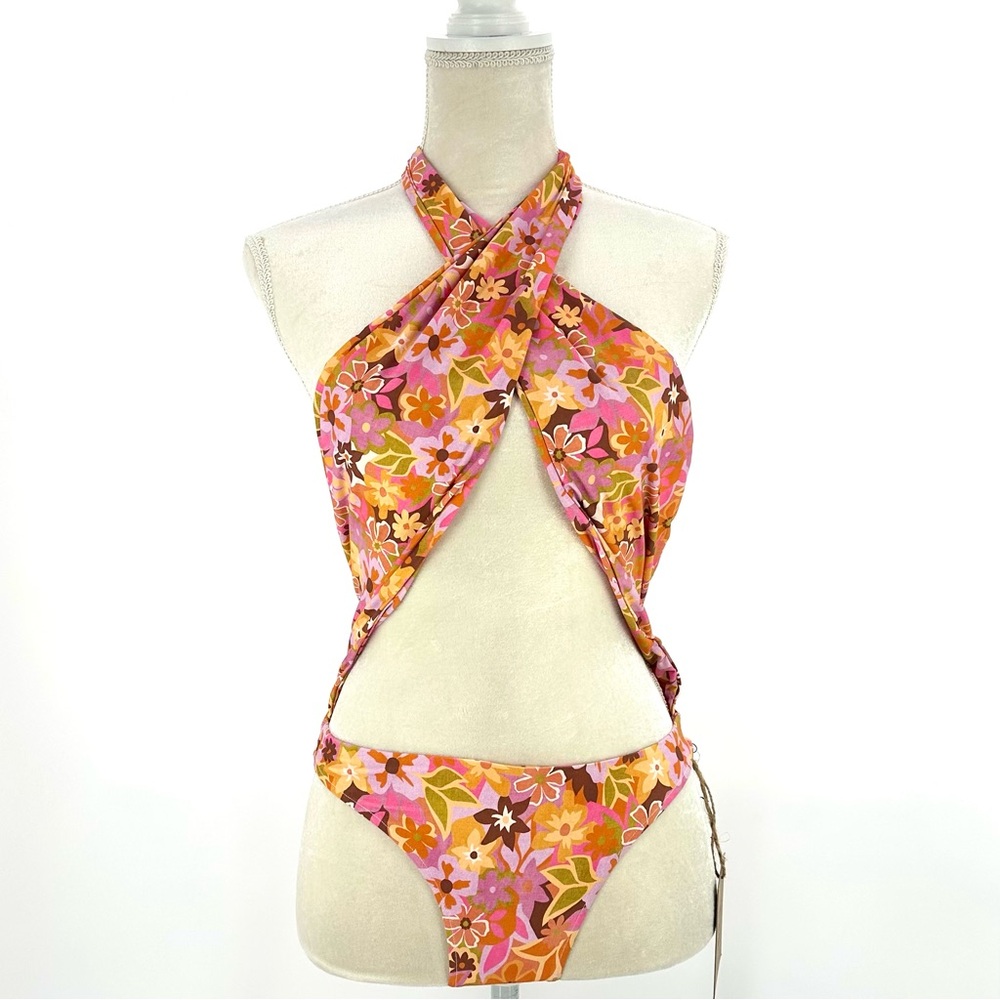 Stone Fox Swim | NWT $200 S Small Azalea One Piece Retro Pop Swim Free P…